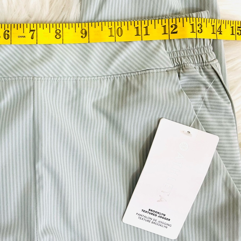 NWT, Athleta Brooklyn Textured Jogger, City Stripe Coast Grey - Picture 10 of 12